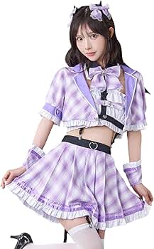 チェックデビル制服コスチューム【Malymoon/マリームーン】【9780-2】 即日発送】チェックデビル制服コスチューム《ハロウィンコスプレ10点